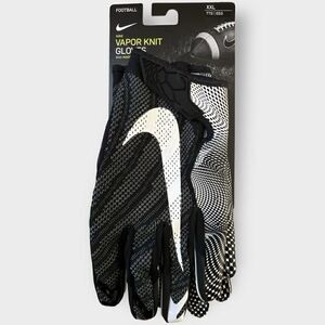 Nike Vapor Knit Magnigrip Black White Football Gloves CJ9259-091 Mens size XXL